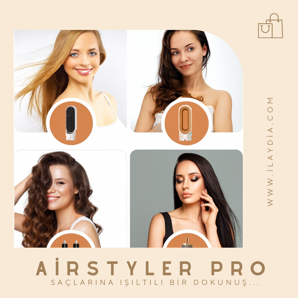 Airstyler 5in1 Pro Hava Üflemeli Saç Şekillendirici ve Kurutma Seti